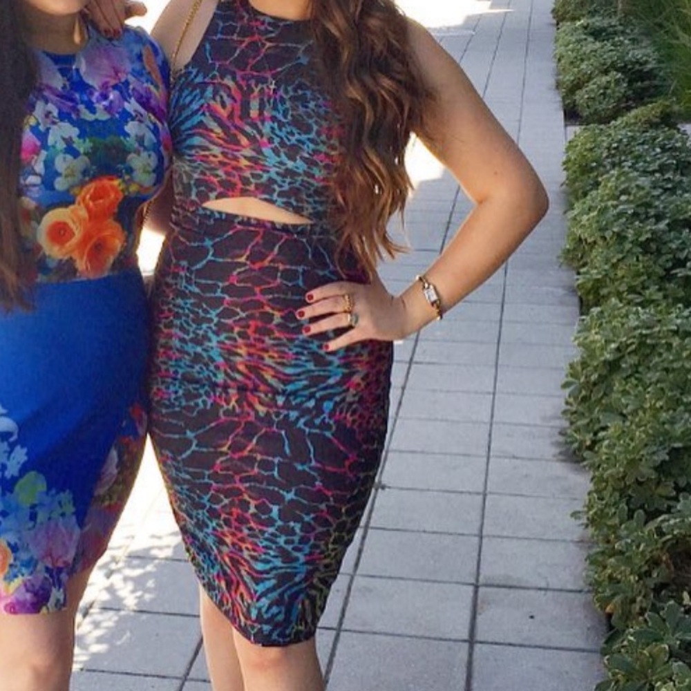 Premonition cheetah leopard sexy dress size M 6
